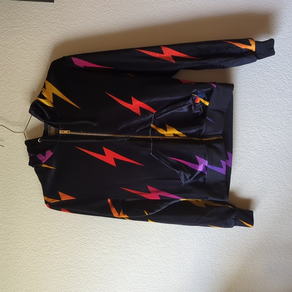 Aviator Nation velvet bolt all over hoodie